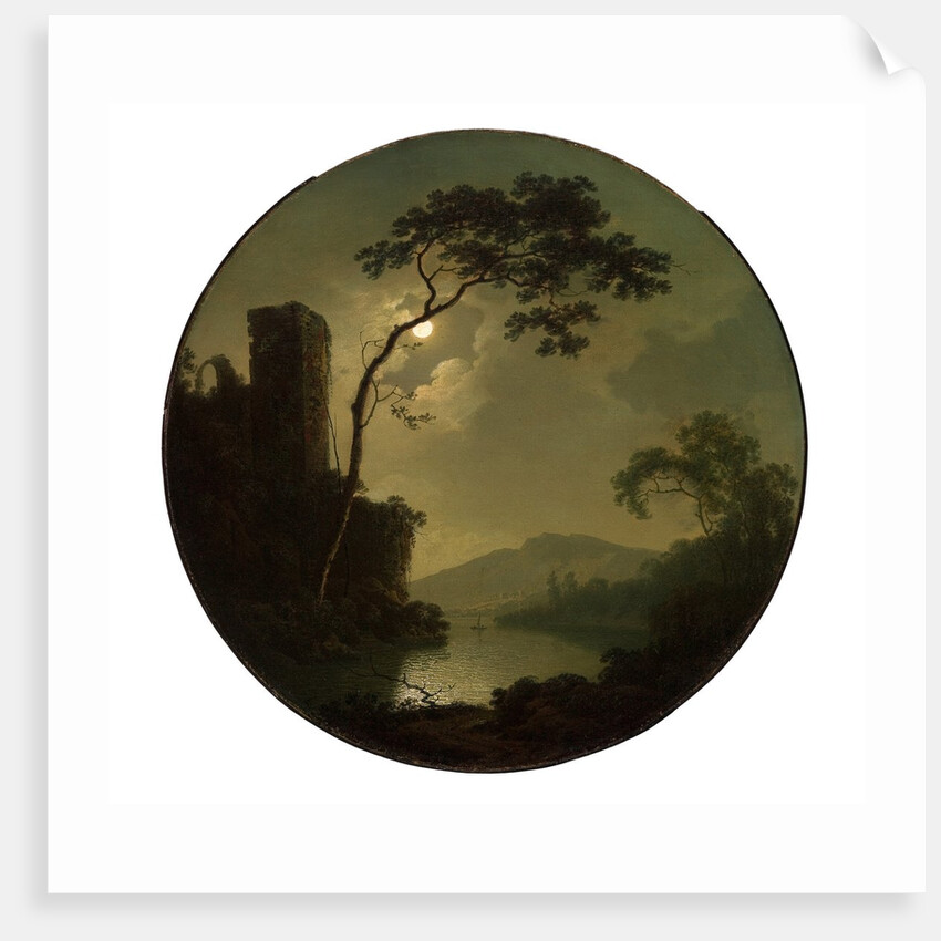 Lake with Castle on a Hill, 1787 by Joseph Wright of Derby