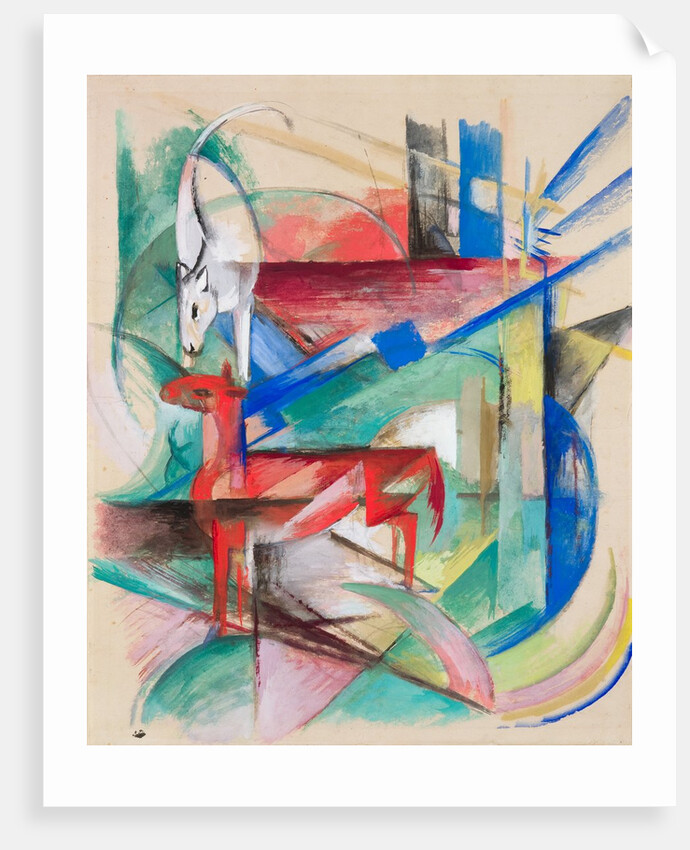 Landscape with Animals, 1913 by Franz Marc