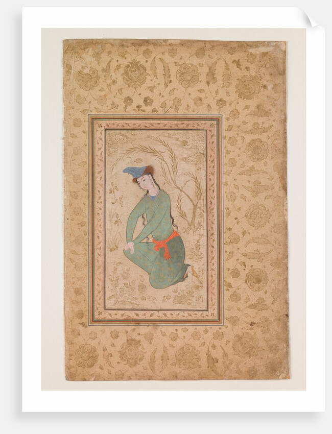 Kneeling Youth, early 17th century by Persian School