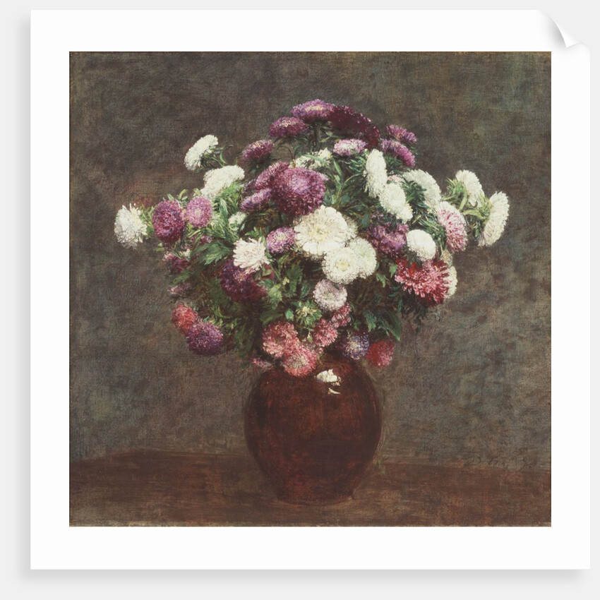 Asters in a Vase, 1875 by Ignace Henri Jean Fantin-Latour