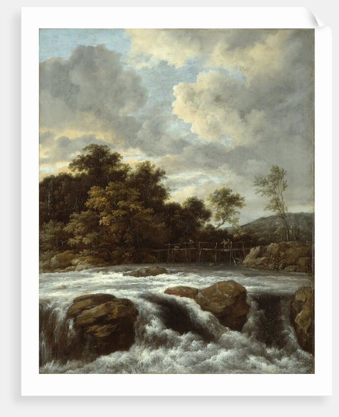 Landscape with Waterfall, c.1665 by Jacob Isaaksz. or Isaacksz. van Ruisdael