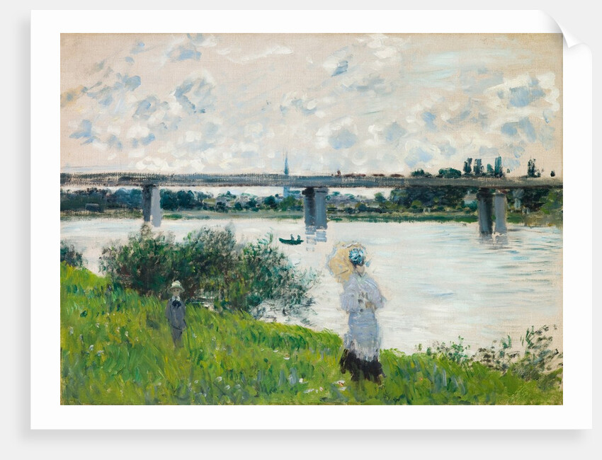 The Promenade with the Railroad Bridge, Argenteuil, 1874 by Claude Monet