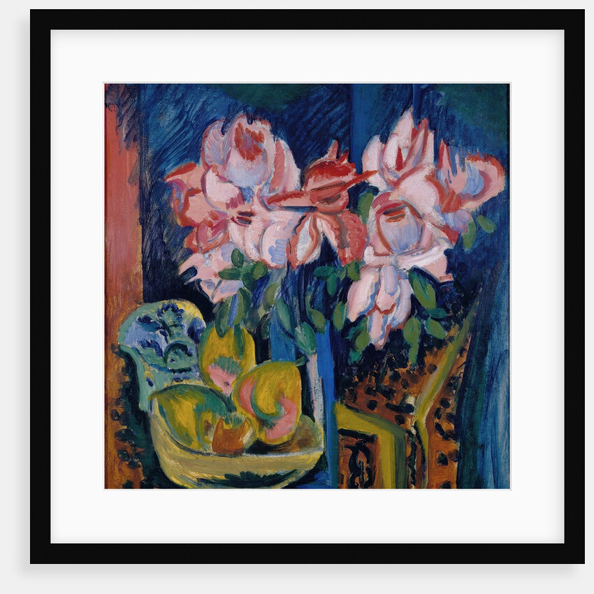 Pink Roses, 1918 by Ernst Ludwig Kirchner