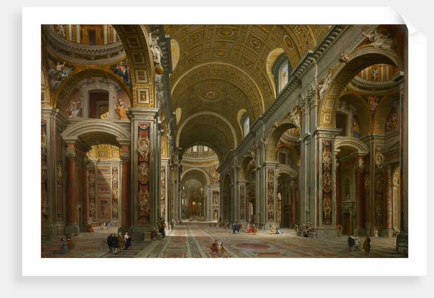 Interior of St. Peter's, Rome, 1731 by Giovanni Paolo Pannini or Panini