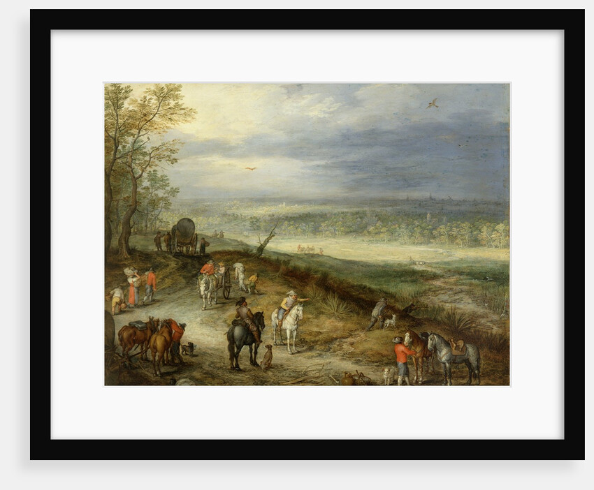 Extensive Landscape With Travellers on a Country Road, c.1608-10 by Jan the Elder Brueghel