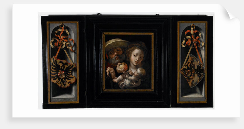 Holy Family with Coats of Arms of Charles V and Isabella of Portugal, 1526–30 by Jan Gossaert