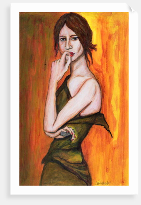 Green Dress and Mobile Phone, 2006 by Stevie Taylor