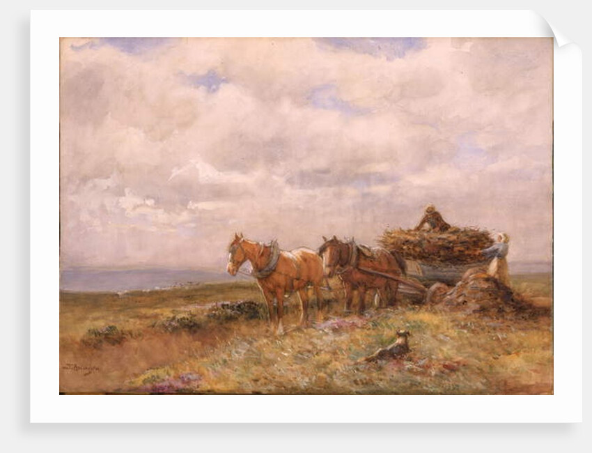 Carting Turf drawing by John Atkinson