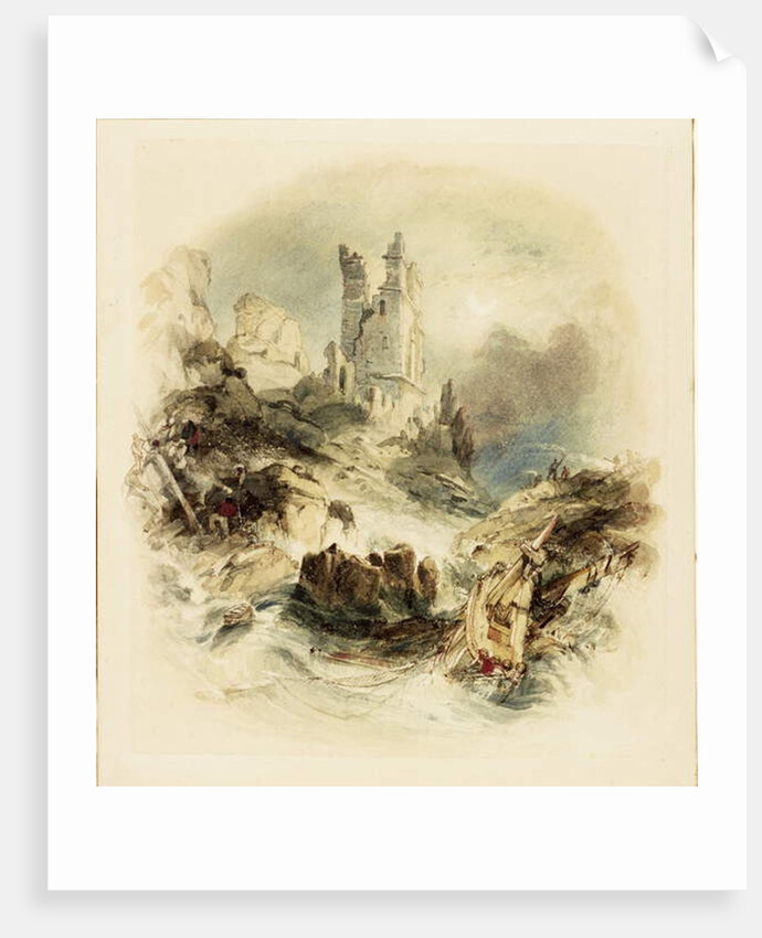 Shipwreck off Dunstanburgh Castle by George Balmer