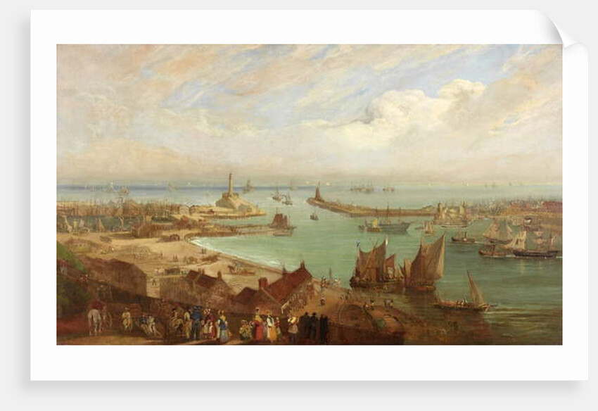 Sunderland Harbour from Roker, c.1850-c.1855 by Edward Hastings