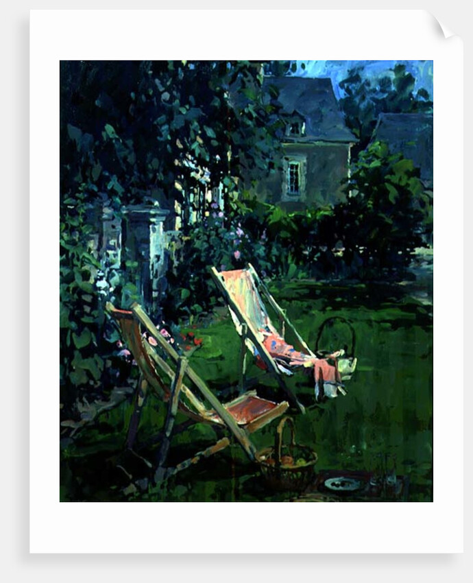 Deck Chairs at Coudray, 1998 by Susan Ryder
