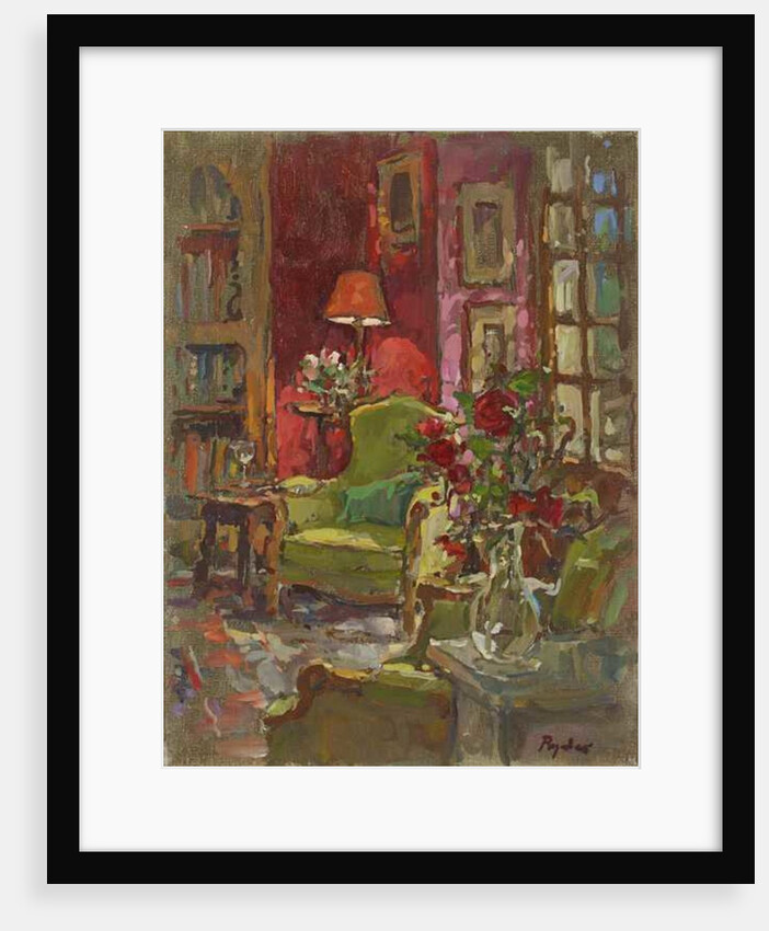 Red Wall, Red Roses by Susan Ryder