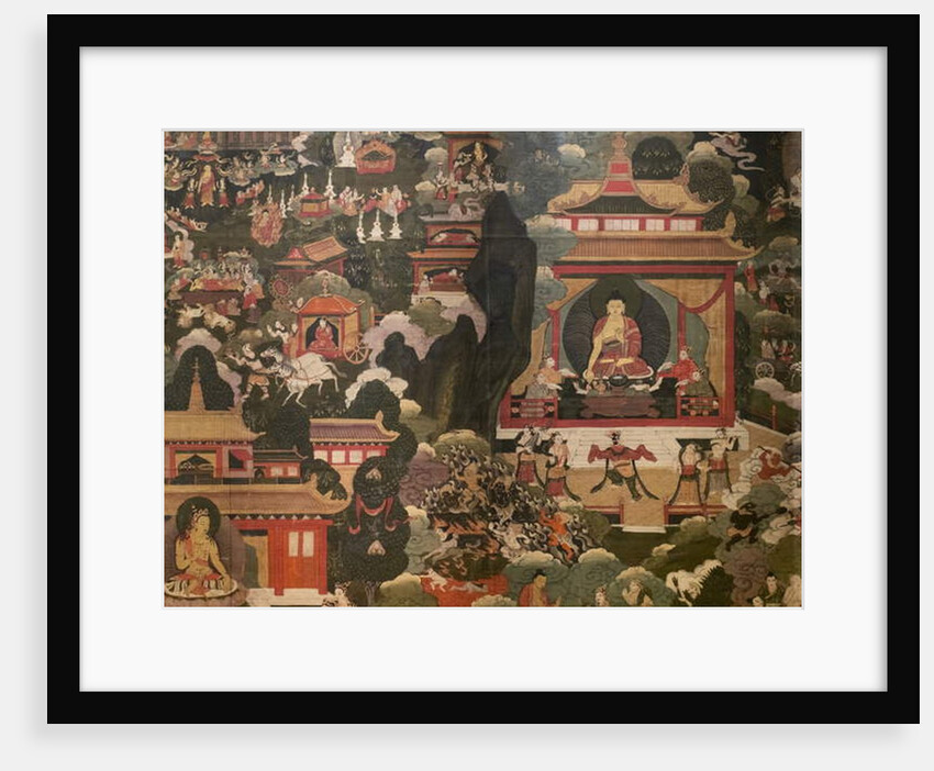 Scenes of the life of the Buddha Shakyamuni by Tibetan School