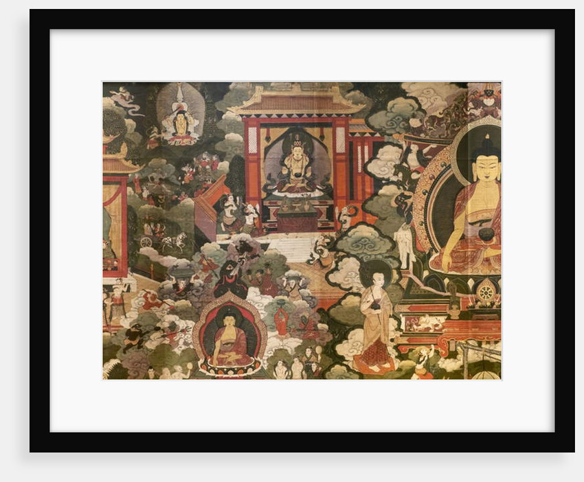 Scenes of the life of the Buddha Shakyamuni by Tibetan School
