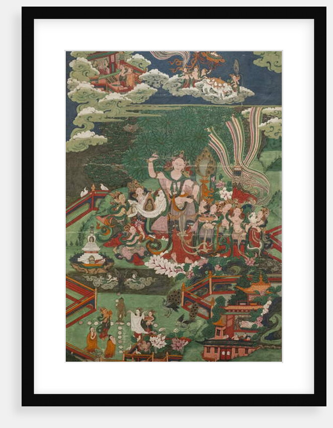 The birth of Siddharta and other scenes. East Tibet. Second half of the 19th century. by School Tibetan