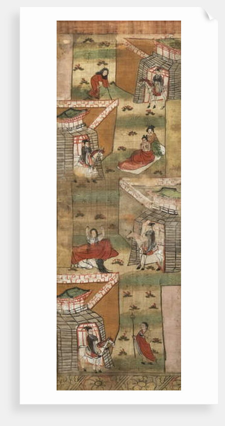 The four meetings of the Bodhsisattva by Chinese School