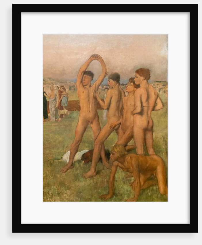 Little Spartan girls provoking boys by Edgar Degas