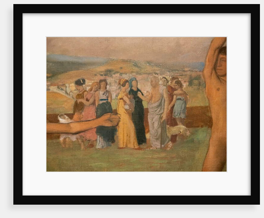 Little Spartan girls provoking boys. Around 1860-1862, resumed before 1880. by Edgar Degas