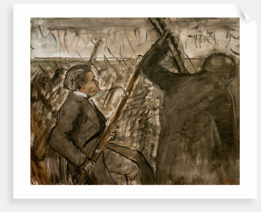 Musicians in the orchestra. Around 1870 by Edgar Degas