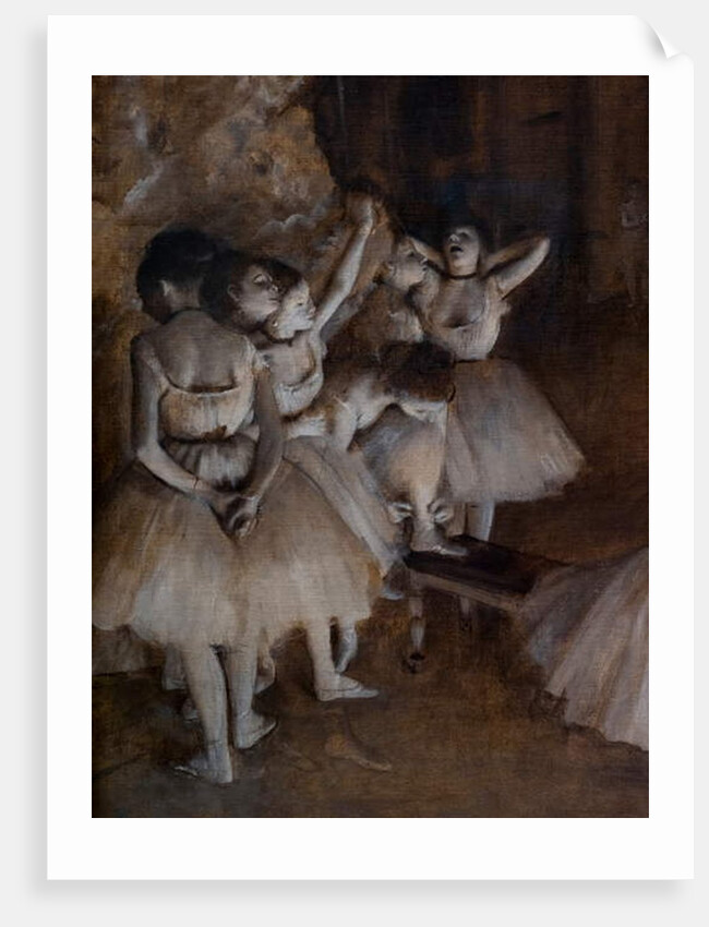 Ballet repetition on the scene. 1874 by Edgar Degas