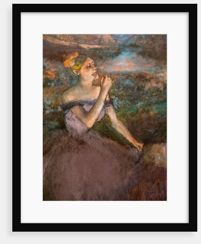 Dancer with bouquets. Around 1895-1900. by Edgar Degas