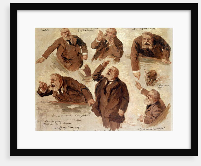 The Different Expressions of Jean Jaures, 1910 by Albert Eloy Vincent