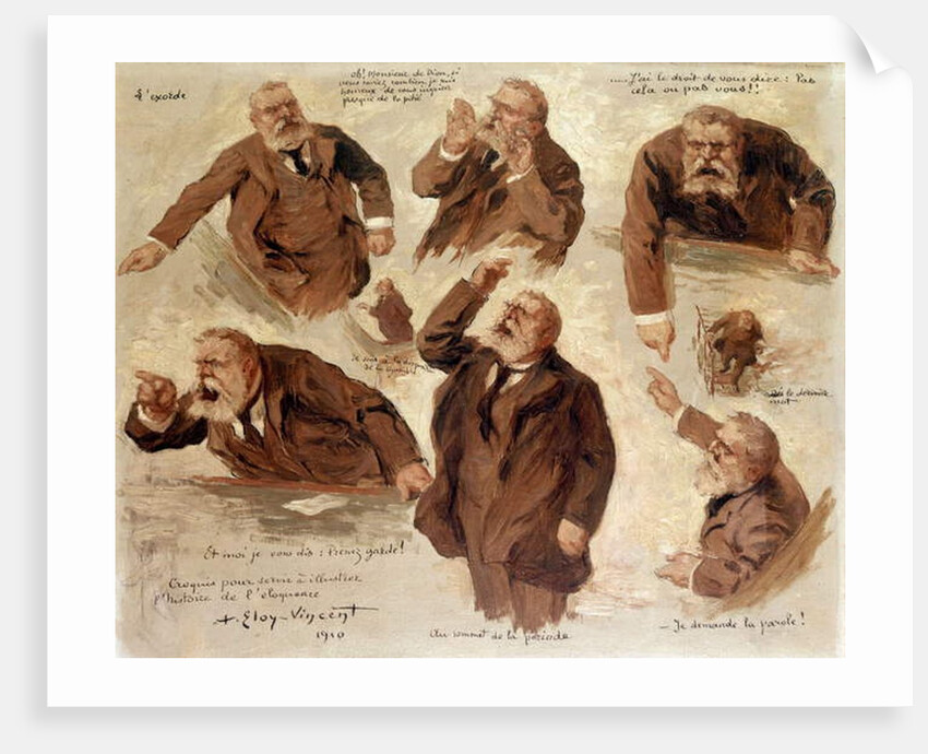 The Different Expressions of Jean Jaures, 1910 by Albert Eloy Vincent