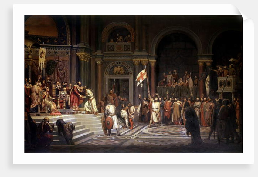 Godfrey of Bouillon received by Alexis Comnene, Emperor of Constantinople, in 1097 by Alexandre-Jean-Baptiste Hesse