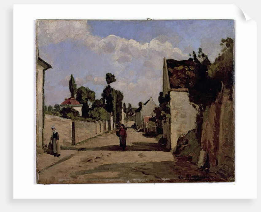 Rue de l'Hermitage, Pontoise, c.1867 by Camille Pissarro