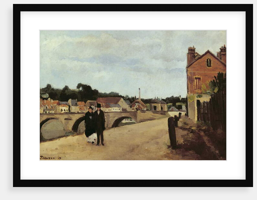 The Chemin de l'Ecluse and the Pontoise Bridge, 1867 by Camille Pissarro