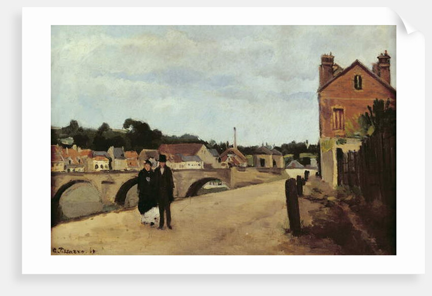 The Chemin de l'Ecluse and the Pontoise Bridge, 1867 by Camille Pissarro