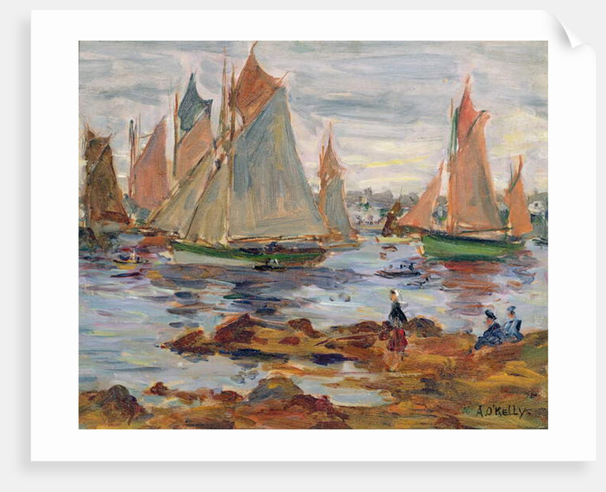 The Harbour at Concarneau by Aloysius C. O'Kelly