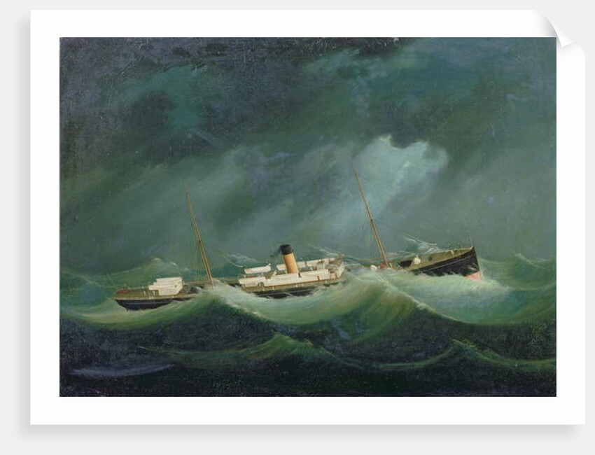 A 'Saville Line' vessel in Rough Weather, c.1870 by English School