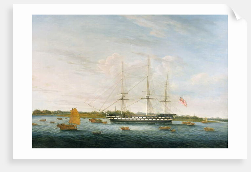 The Honourable East India Company's 'The Earl of Balcarras' at Canton, 1816 by School Chinese