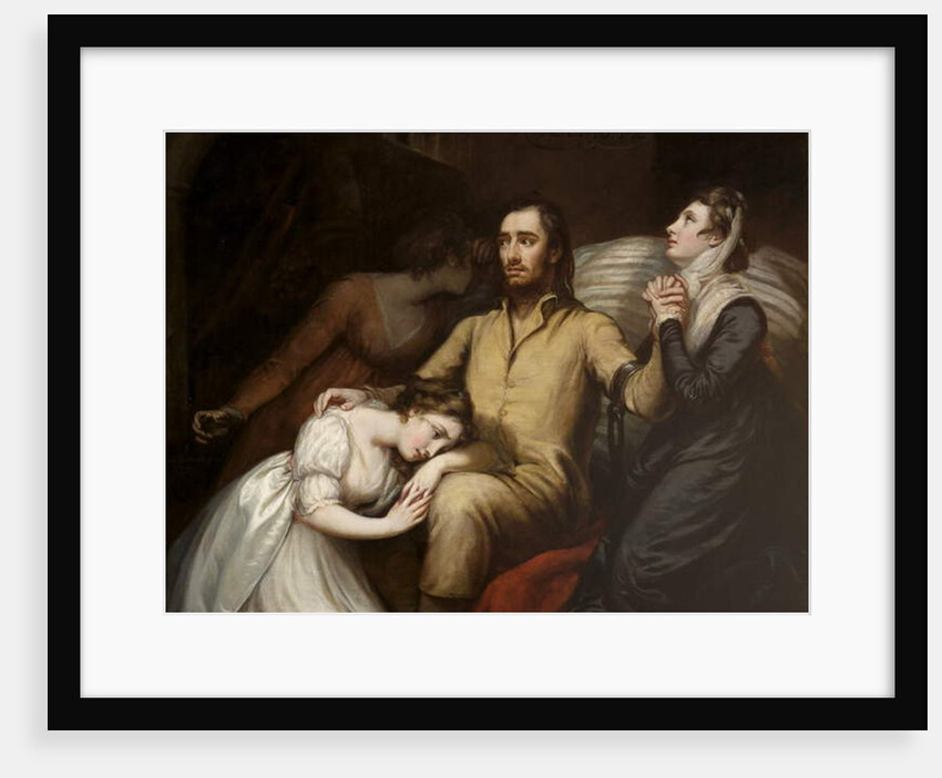 Lafayette in the Dungeon at Olmütz with his wife and daughters, 1797 by James Northcote