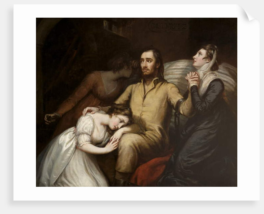Lafayette in the Dungeon at Olmütz with his wife and daughters, 1797 by James Northcote