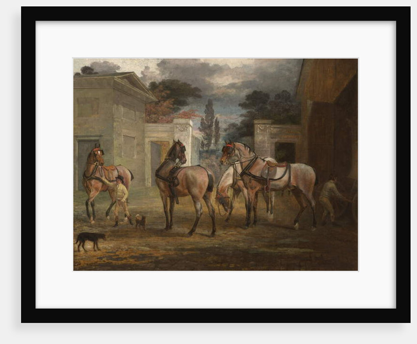 Four Roan Coach Horses with Two Grooms, 1792 by George Garrard