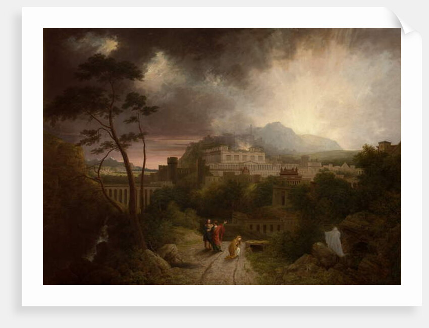 Christ Appearing to Mary Magdalen with a View of Jerusalem beyond at the Time of the Crucifixion by Thomas Christopher Hofland