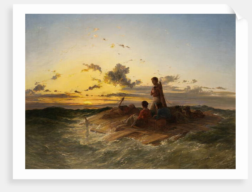 The Raft, 1850 by Thomas Danby