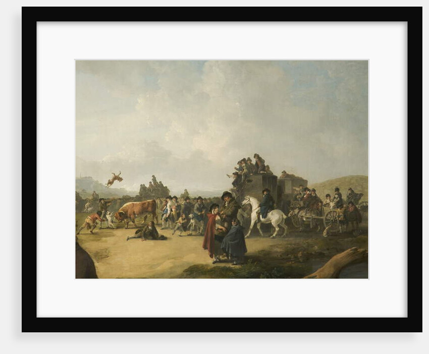Bull Baiting by Julius Caesar Ibbetson