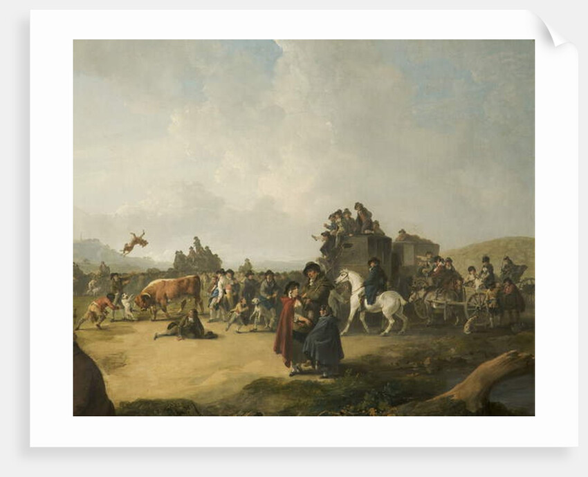 Bull Baiting by Julius Caesar Ibbetson