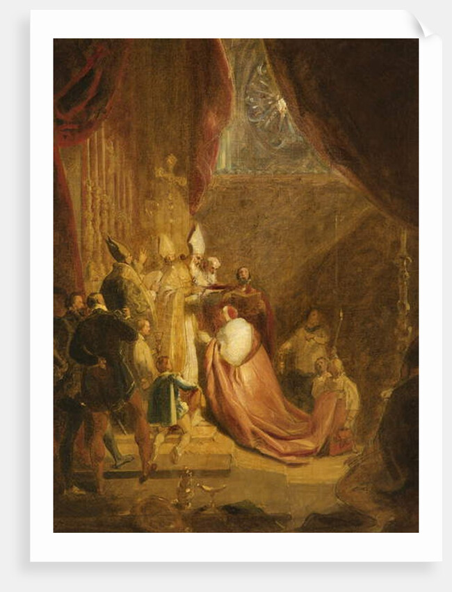 Wolsey Receiving the Cardinal's Hat in Westminster Abbey by George Henry Harlow