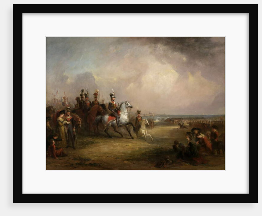 Colonel Sir John Leicester, Bt, and the King's Cheshire Yeomanry Cavalry Exercising on the Sands at Liverpool by George Jones