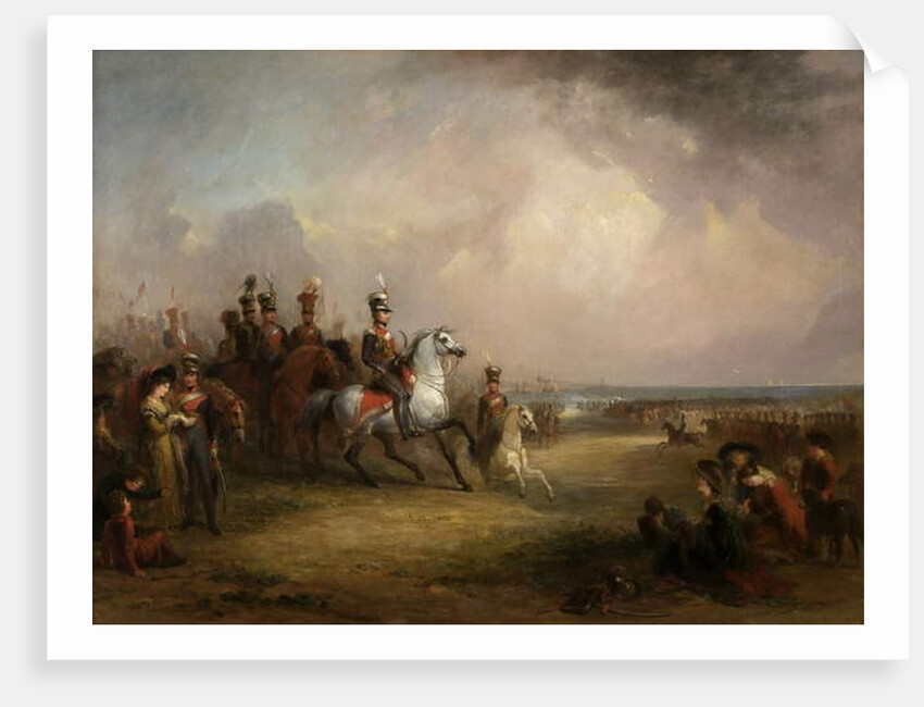 Colonel Sir John Leicester, Bt, and the King's Cheshire Yeomanry Cavalry Exercising on the Sands at Liverpool by George Jones