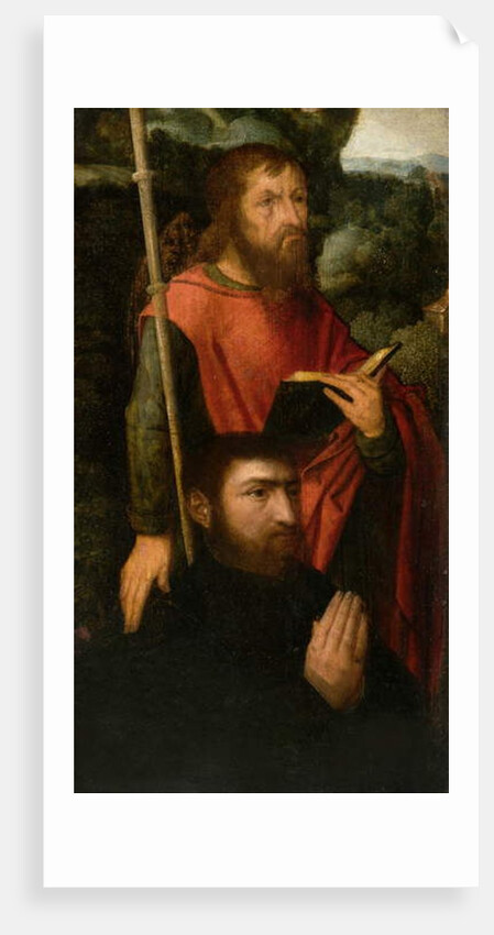 A Male Saint with a Donor by Adriaen Ysenbrandt