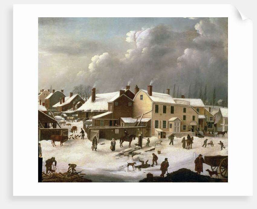 Winter Scene in Brooklyn by Francis Guy