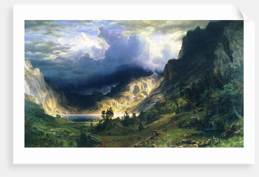 A Storm in the Rocky Mountains - Mt. Rosalie, 1866 by Albert Bierstadt