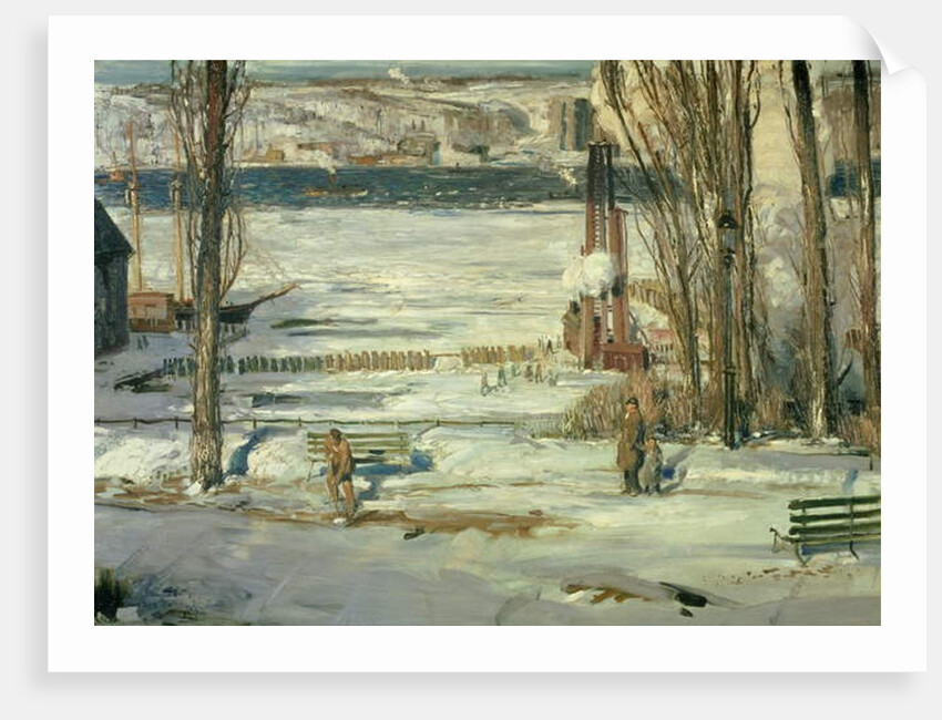 A Morning Snow - Hudson River, 1910 by George Wesley Bellows