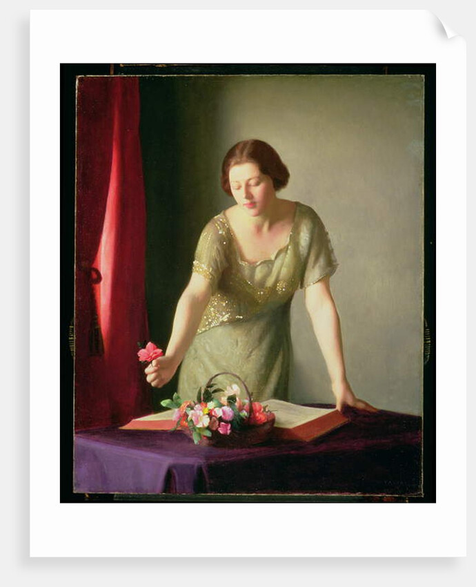 Girl Arranging Flowers, 1922 by William McGregor Paxton
