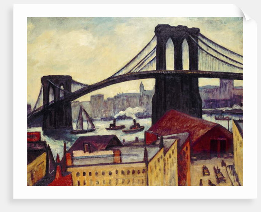 View of Brooklyn Bridge by Samuel Halpert